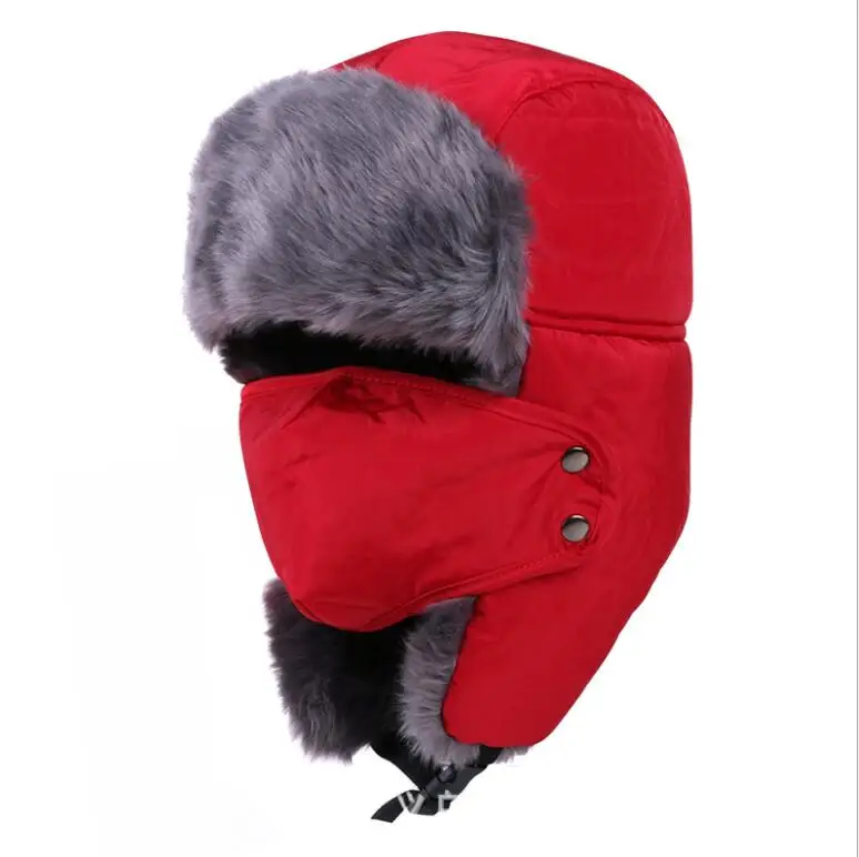 Высококачественная зимняя шапка шапки авиатора для мужчин и женщин утепленная