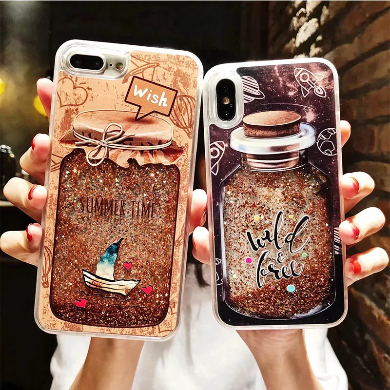 Новый ультратонкий чехол для телефона с зыбучим песком защитный iPhone 6 6S 7 8 7Plus X |