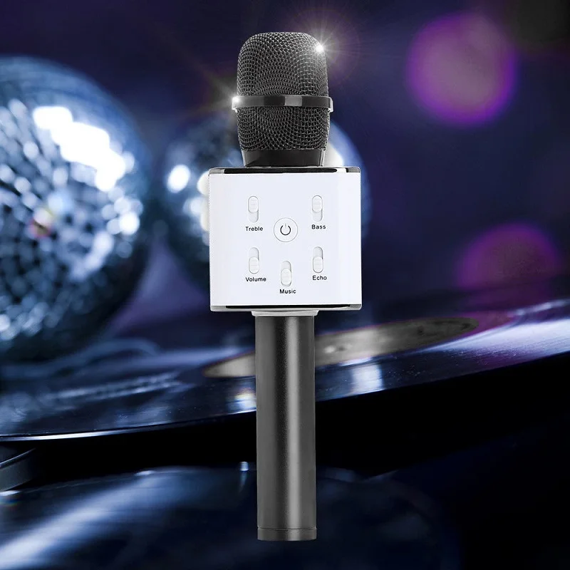 Travor Bluetooth Q7, беспроводной микрофон, караоке, динамик, высококлассная версия, микрофон, KTV плеер, телефон, микрофон для компьютера, для сцены, Конференции