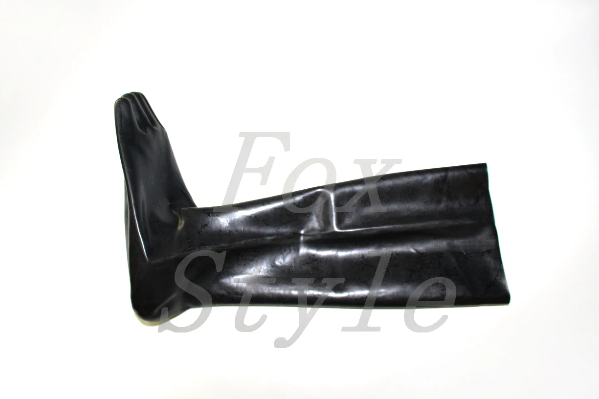 Latex longo dedo do pé meias para adulto em tamanho S, M, L preto stocking