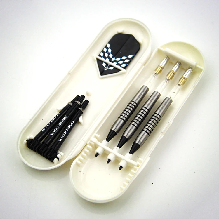 

3pcs 20g Black Scorpion Tungsten Steel Series Safety Darts Engraved Transparent Rotat Dart Flight
