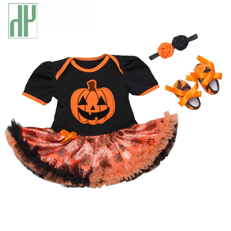 Костюм на Хеллоуин из 3 предметов одежда для детей наряды с рюшами в виде тыквы