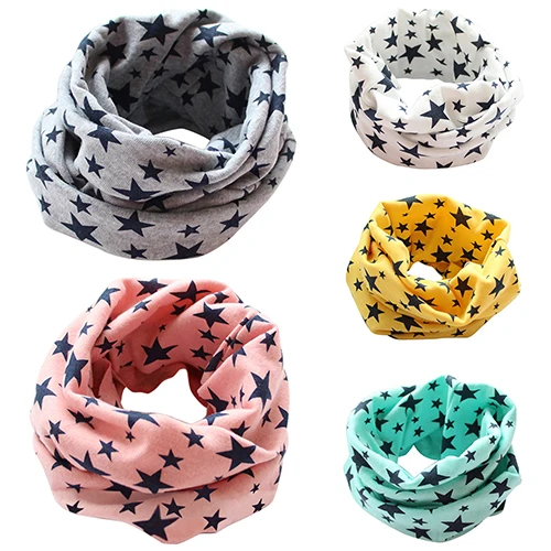 Лидер продаж 2016 года детский хлопковый шейный платок со звездами шарфы для