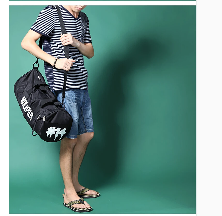 Новейший дизайн крутая черная Дорожная большая сумка с буквенным цилиндром