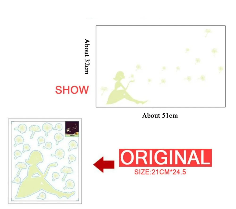 1 Набор 2019 люминесцентные светящиеся потолочные Настенные Стикеры для коридора Декор дома наклейка со