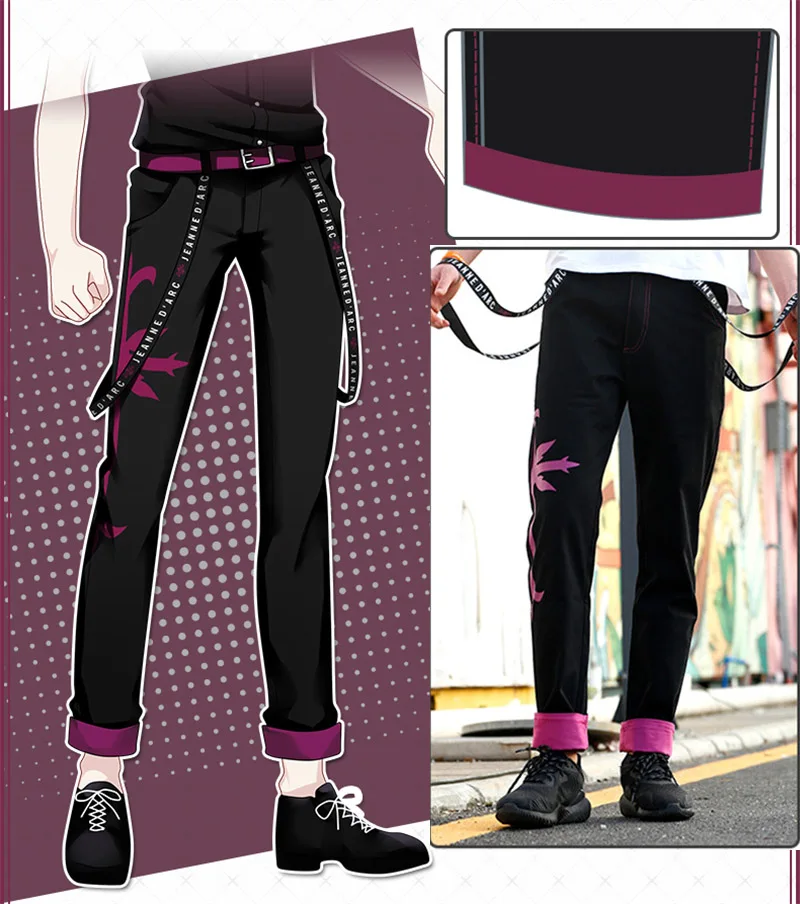 

Fate/Grand Order FGO Jeanne d'Arc Alter Anime Cosplay Costume Fashion Clothing Uniforms Suits Denim Jacket Coat and Pants