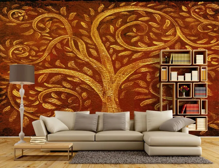 

Custom 3d mural,Classic murals rich tree papel de parede,hotel restaurant bar living room sofa TV wall bedroom wallpaper