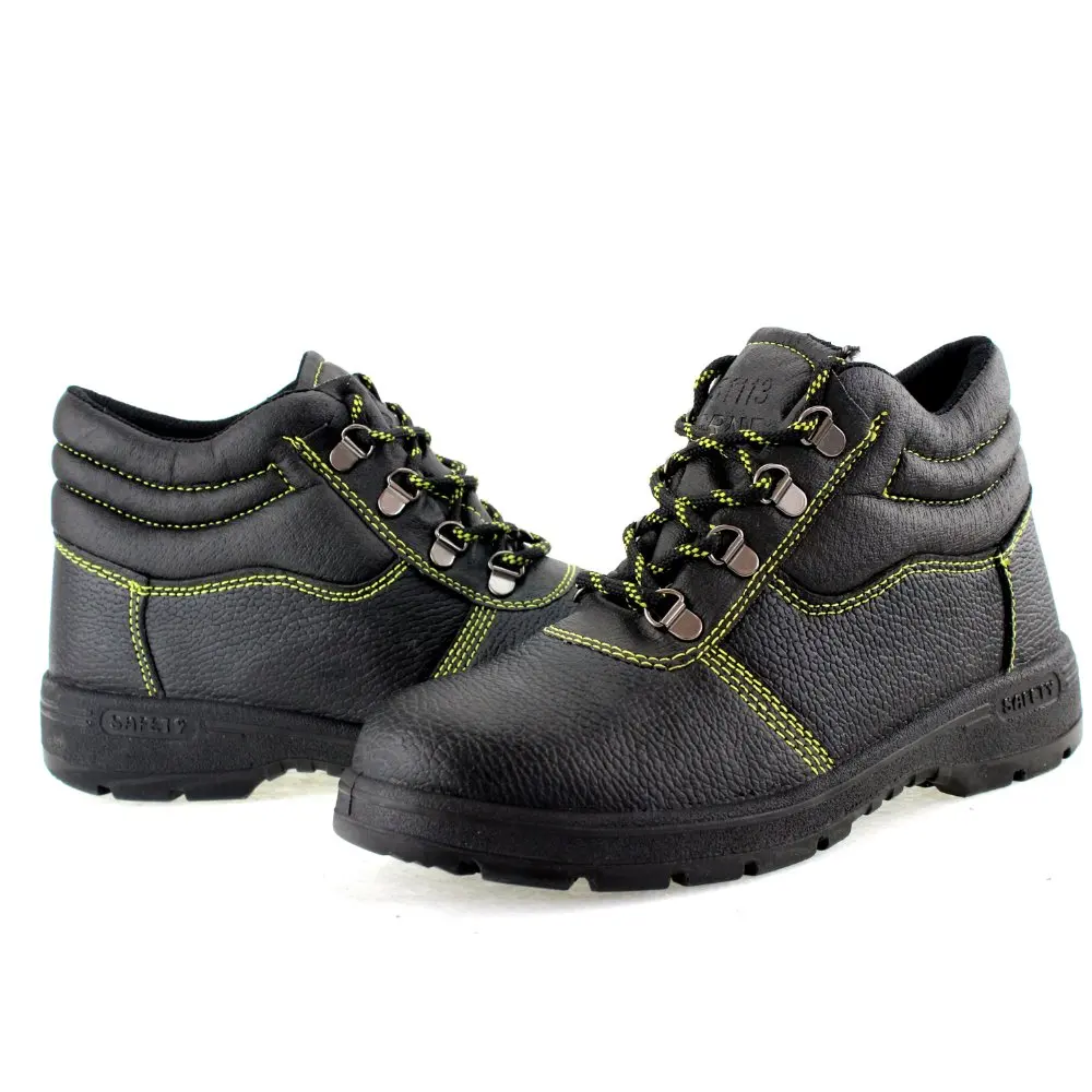 AC11005 High Upper Men's Safety Shoes Working Labor Rubber Outsole Genuine Leather Industrial Protection 2019 Acecare-F |