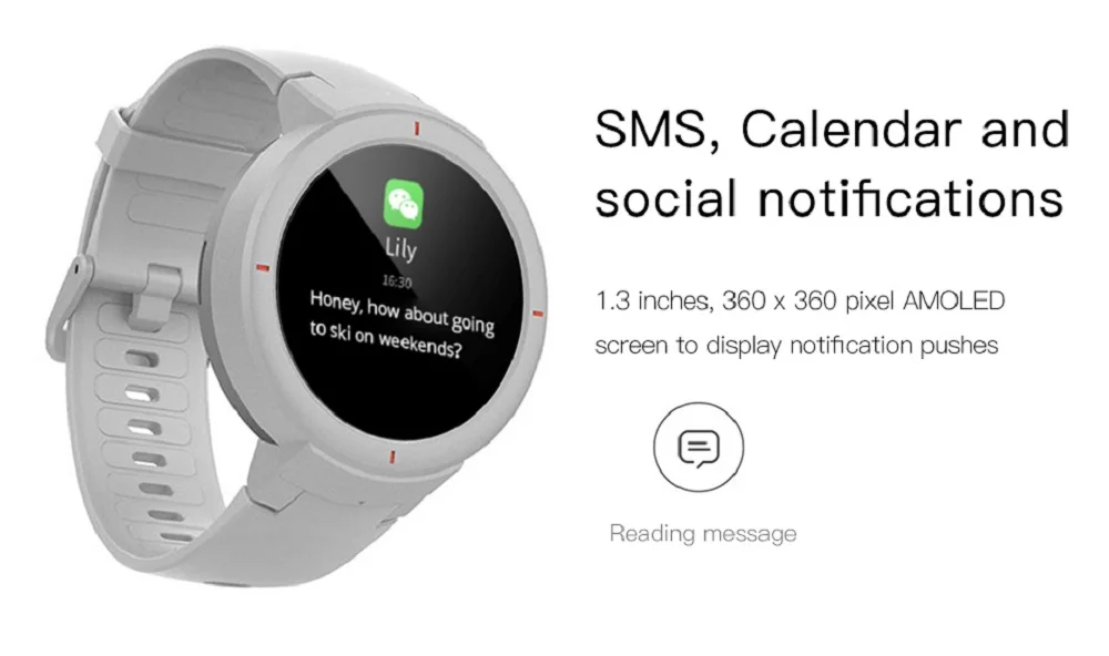 Глобальная версия Huami Amazfit Verge смарт-телефон часы с сделать/ответить на звонок IP68 AMOLED сенсорный экран Bluetooth/WiFi для мужчин/женщин