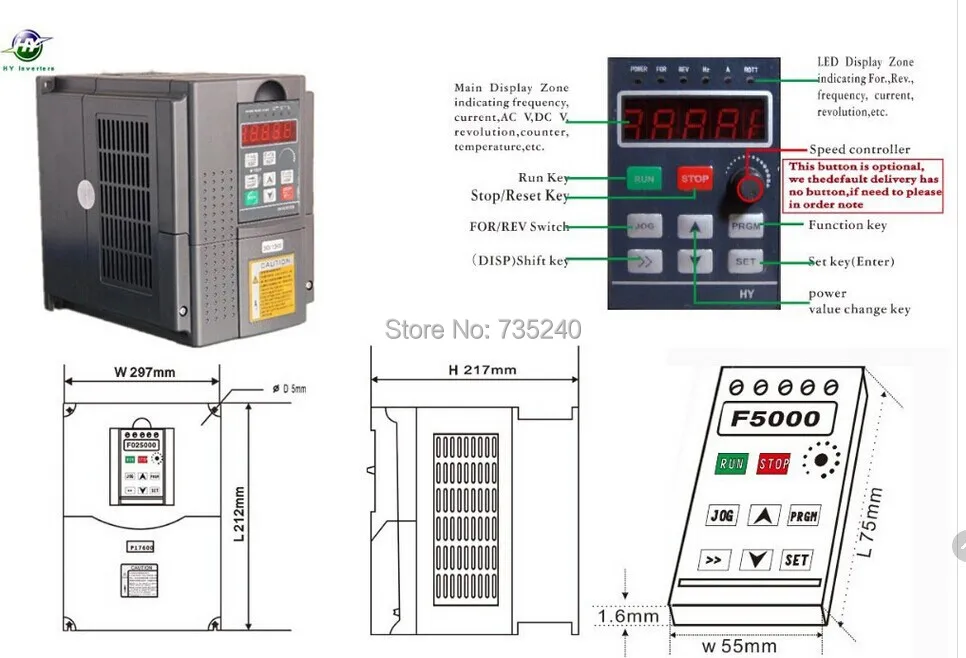 VFD2.2kw инвертор/преобразователь 220 В вход 380 выход 400 Гц гравировальный станок uuivertor