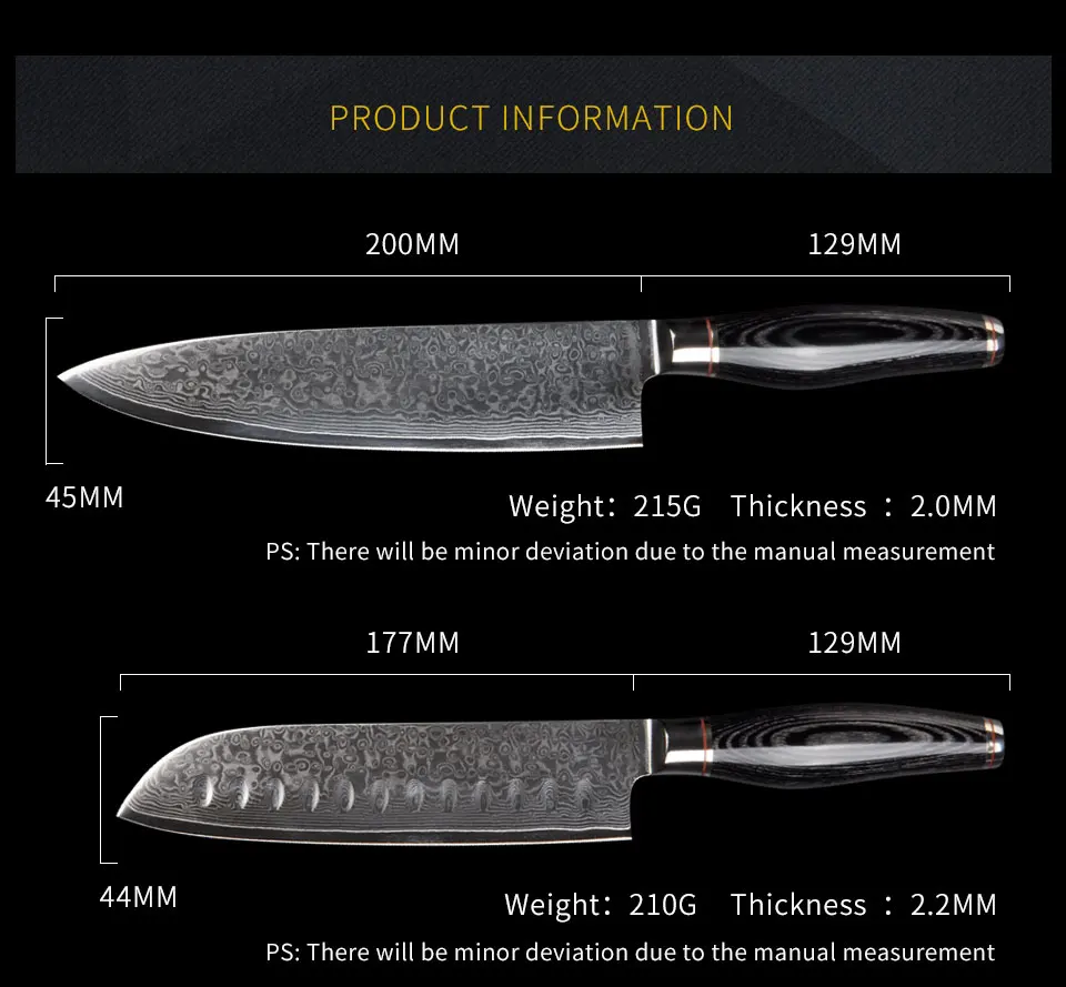 Oussirro нож 8 дюймов Набор ножей поварской нож cuchillo cocina японский Фруктовый нож дамасская сталь facas artesanais