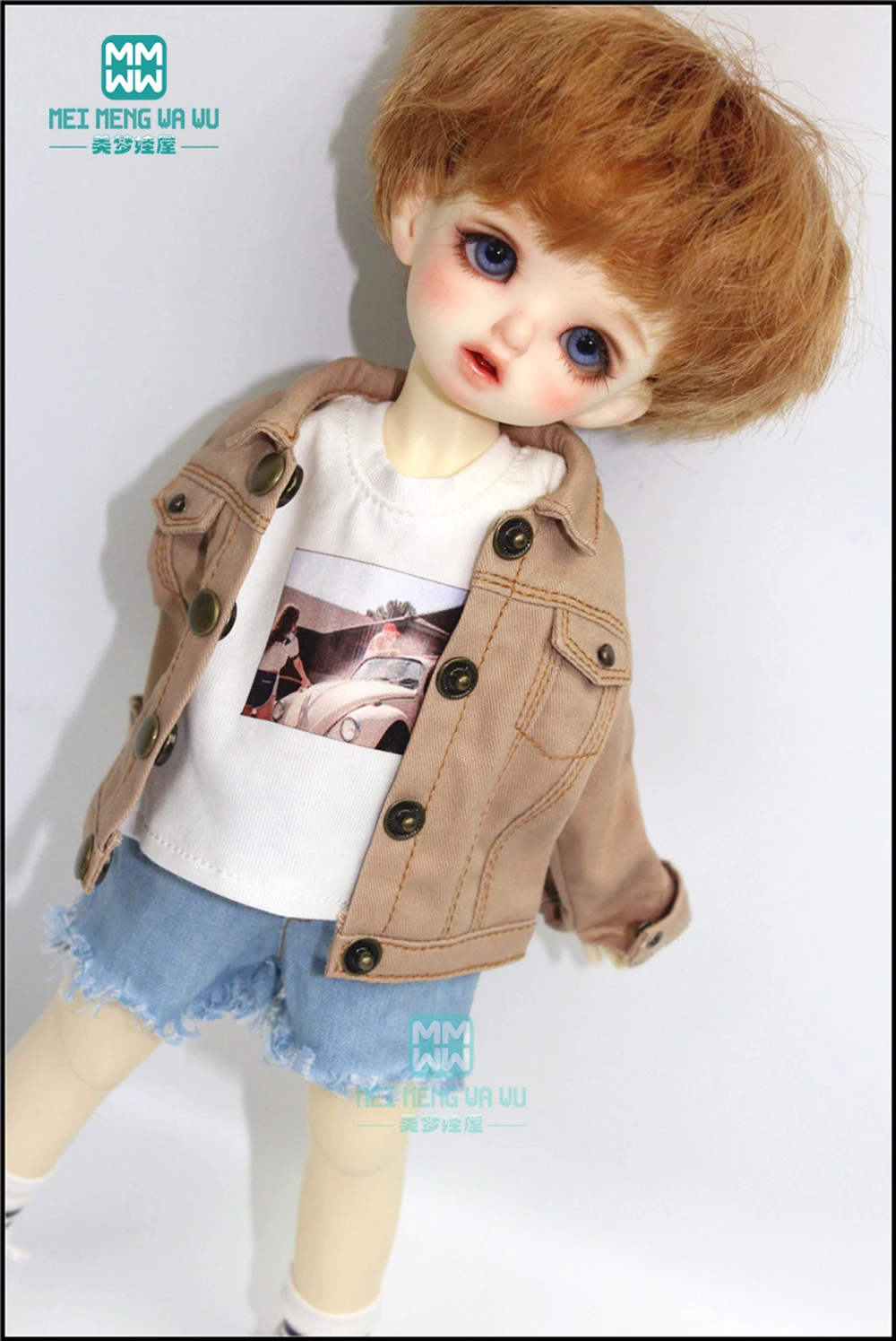 BJD аксессуары Кукла Одежда для 27 см-30 см 1/6 BJD YOSD кукла Модная Джинсовая куртка, шорты