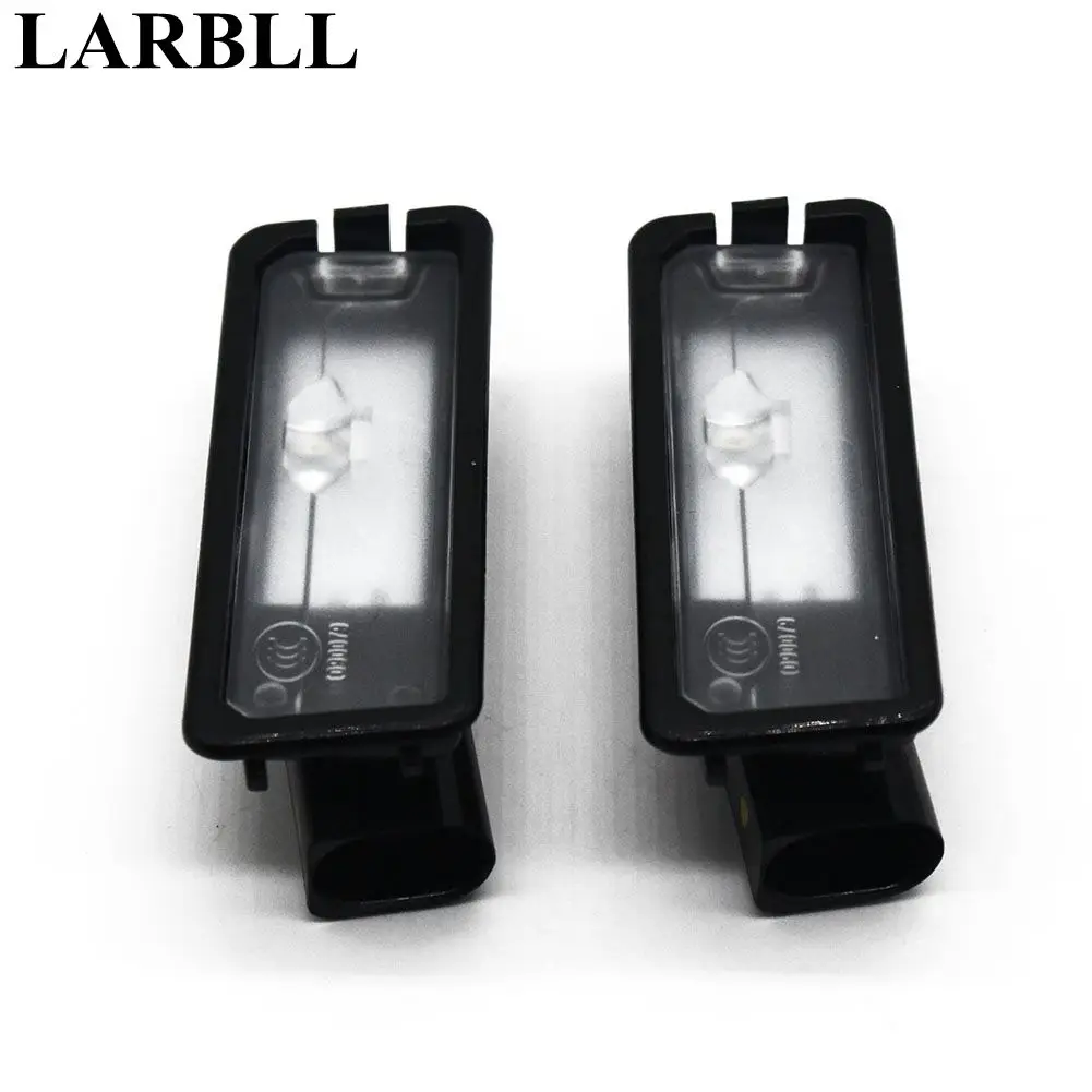 

LARBLL Pair Car LED License Plate Light Lamp 12V For VW CC Eos Polo 6R Amarok Golf Cabrio MK7 Scirocco Passat 3C 35D 943 021 A