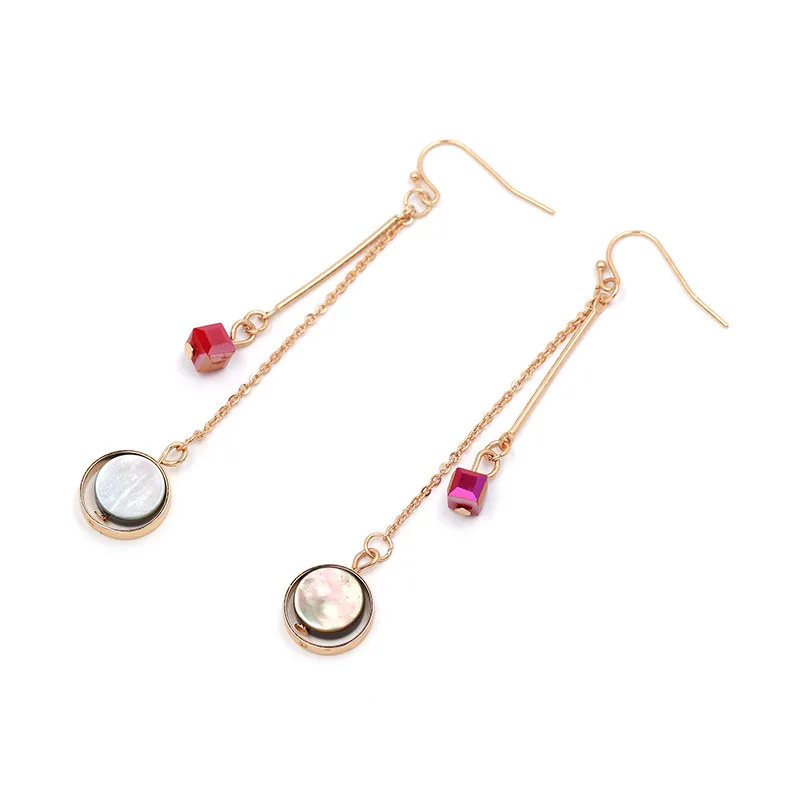 Юран милые Нитки строка Висячие Серьги Элегантный акрил длинные Длинные серьги