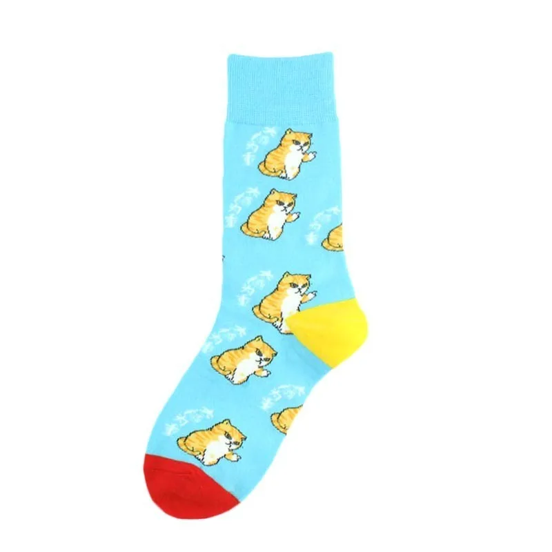 CHAOZHU аниме мультфильм Прохладный fancies повседневное harajuku calcetines хип хоп счастливые мужские носки sokken Японский Манга скейтборд танец