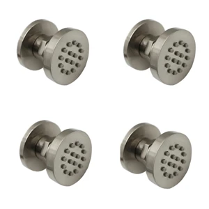 4 pcs Hongdec 1-6 шт Ванна латунь круглый Массаж Душ Спа Кран Система спрей для тела струи матовый - Цвет: 4 pcs