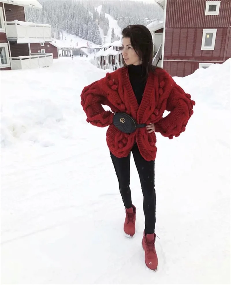RUGOD модный Европейский стиль твист свитер кардиган женский сплошной многоцветный открытый Стич осень зима толстое вязаное пальто