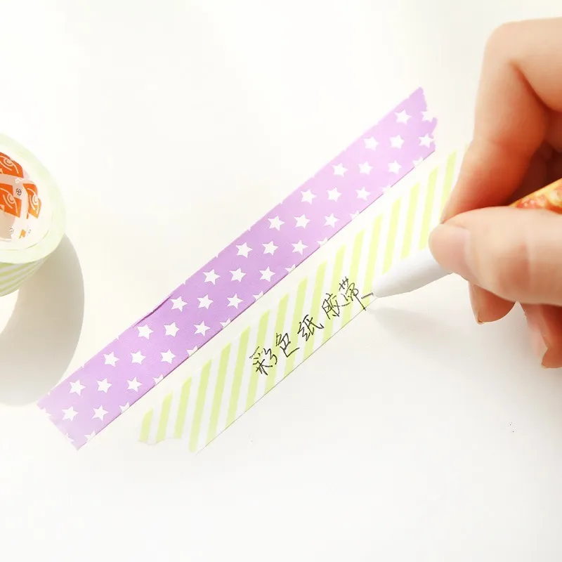 5 шт./лот DIY декоративные клейкие ленты бумаги васи лента 15 мм* 5 м маскировки наклейки для скрапбукинга канцелярские школы поставки