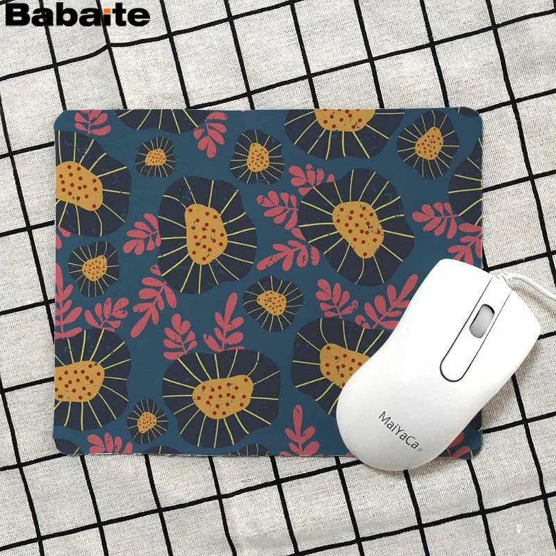 Babaite винтажный цветочный красивый коврик для мышки в стиле аниме резиновый ПК