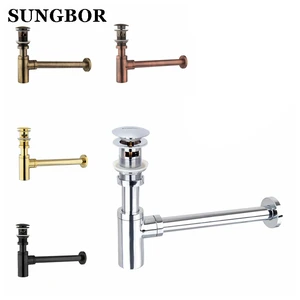 Сифонная сливная бутылка, ловушка для слива с переливом, дезодорирующий тип, для раковины, труба слива воды, сливная труба для раковины в ванной комнате