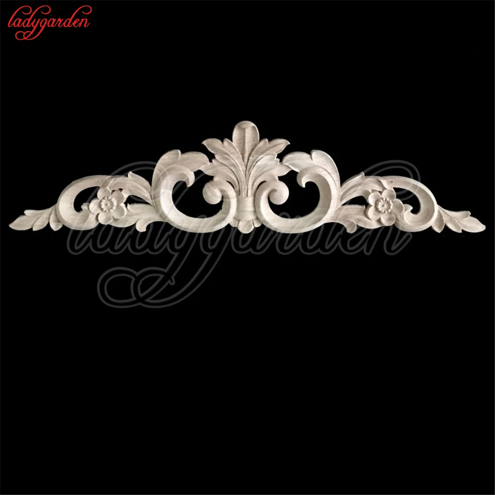 

Furniture Decorative Wood Carving Door Decals Long Bed White Tablets Ornaments Mini Vintage Home Decor