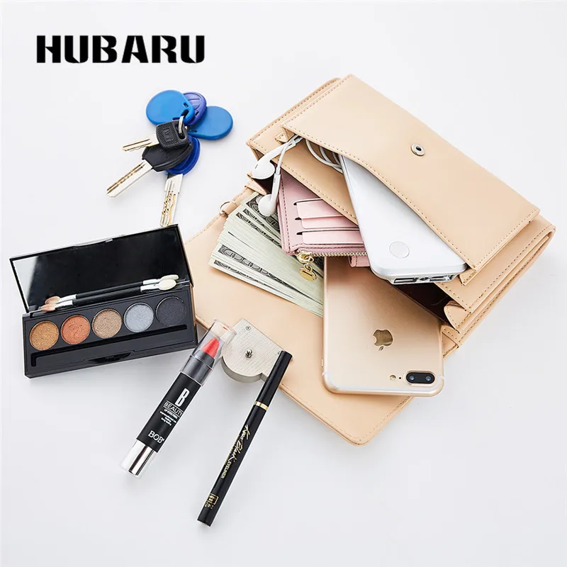 HUBARU женские кошельки с карманом для мобильного телефона на молнии кошелек
