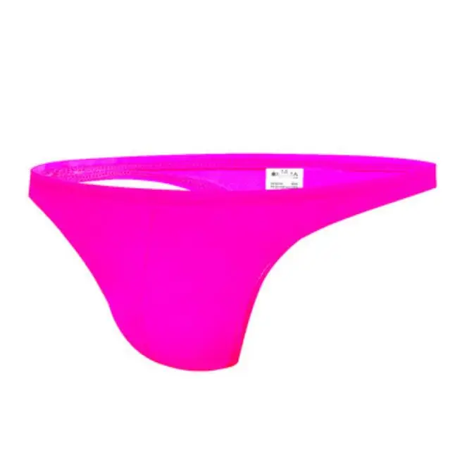 Fluorescent pink Низкая талия купальники мужские плавки пляжный шорты купальник стринги одежда для бассейна maillot de bain купальный костюм трусы бикини gay 12 - Color: Fluorescent pink