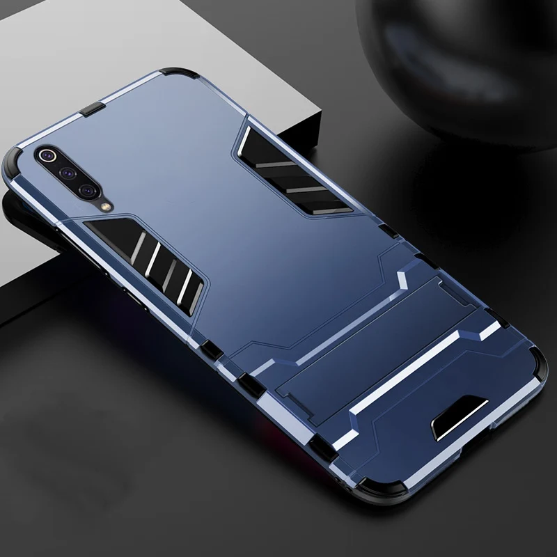1000 шт. чехол с подставкой для Xiao mi 9 SE mi 8 Lite mi 9T Pro A1 A2 F1 Max 3 mi x 2S Гибридный ТПУ+ Жесткий ПК противоударный чехол