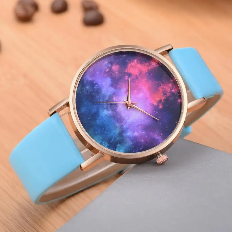 Модные женские часы Nebula, Вселенная Галактика, часы с кожаным ремешком, аналоговые кварцевые наручные часы, подарок, женские часы, Relogio Feminino