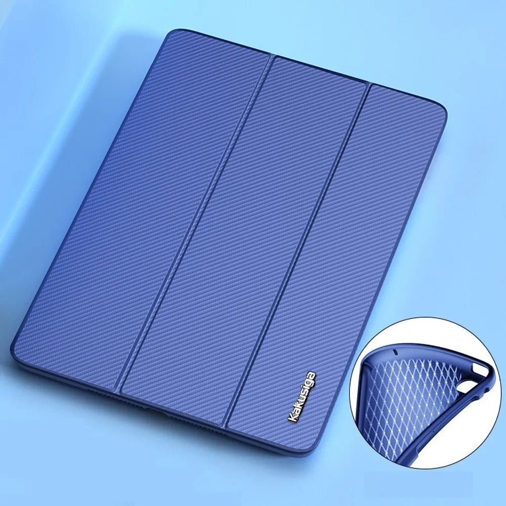 blue Coolaxy чехол для IPad, мягкий силиконовый чехол для IPad, чехол-карандаш, трехслойная подставка, умный чехол для Apple IPad, чехол 9,7 - Цвет: blue