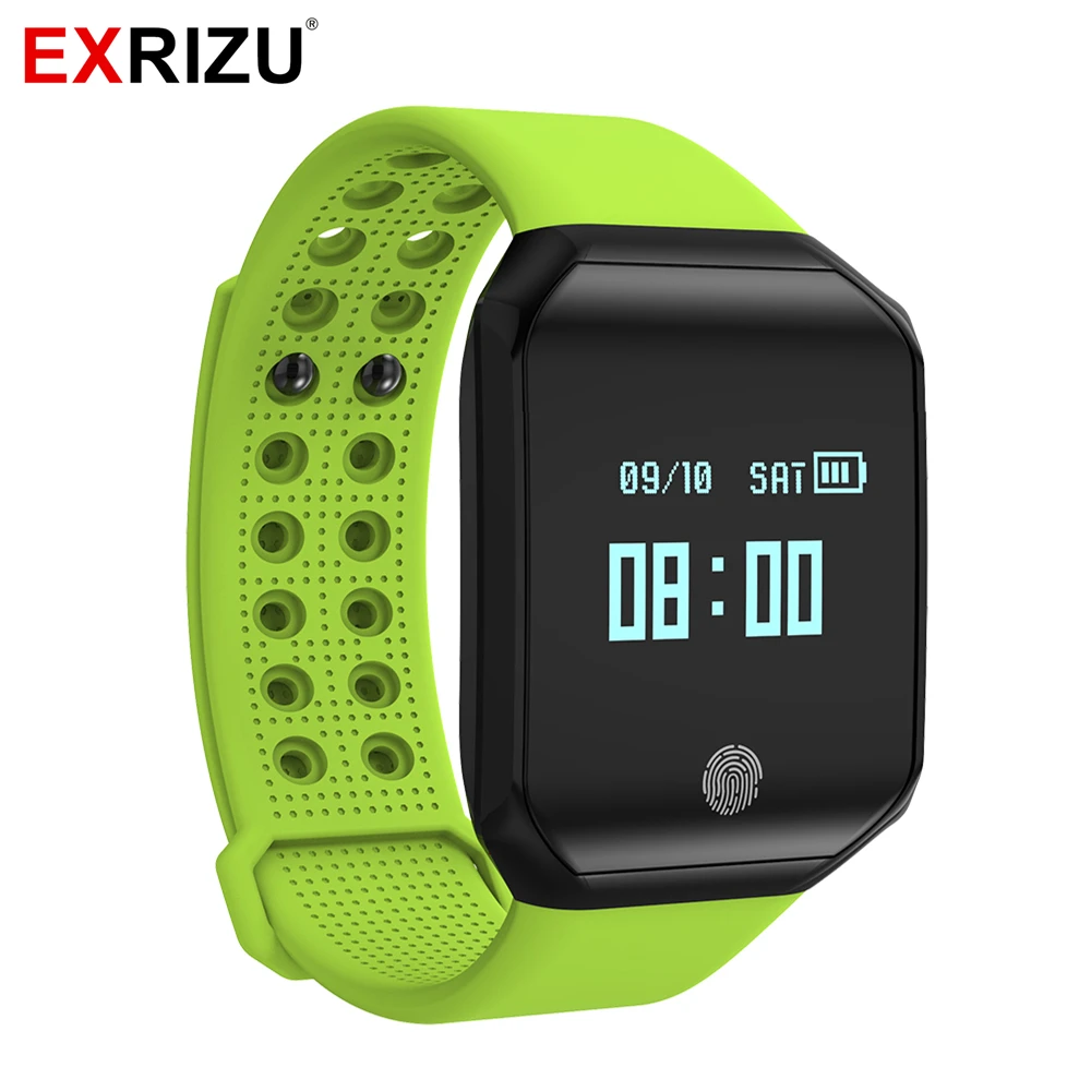 EXRIZU Z66 Bluetooth Smart Band OLED браслет Поддержка сердечного ритма и крови Давление монитор Шагомер Facebook Twitter сообщения