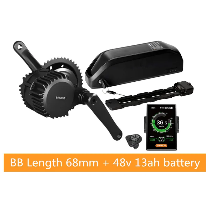 68mm 48v 13ah EU US RU No tax Bafang BBSHD mid drive 48 в 1000 Вт комплекты электродвигателей для электровелосипедов с 48 в 52 в 17.5ач литий-ионная аккумуляторная батарея для электровелосипеда - Цвет: 68mm 48v 13ah