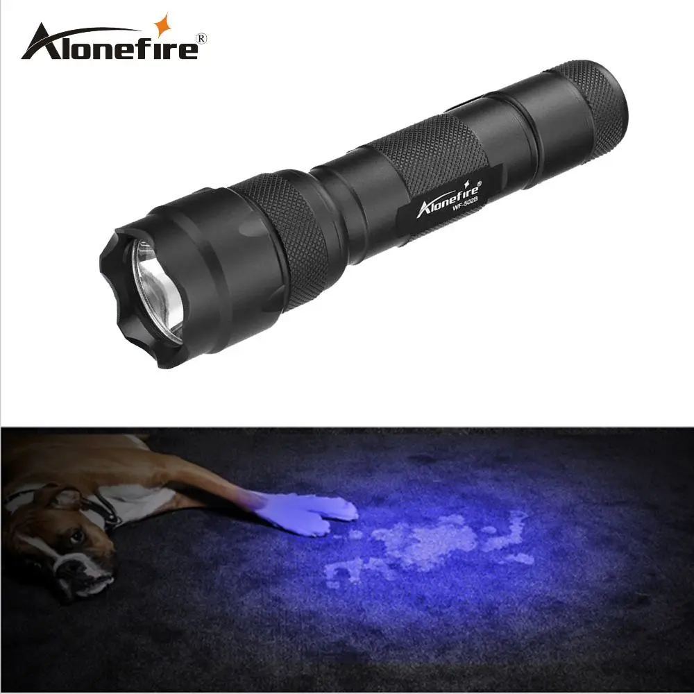 ALONEFIRE 502b 395-400nm Высокая мощность УФ светодиодный вспышка светильник руды id Деньги
