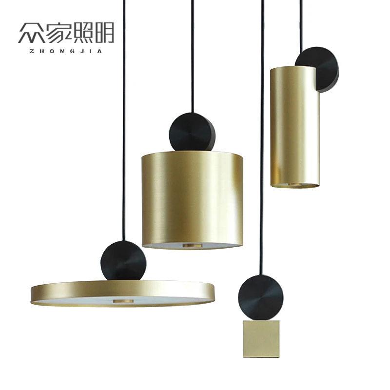 Современные Медные подвесные светильники из латуни для столовой гостиной