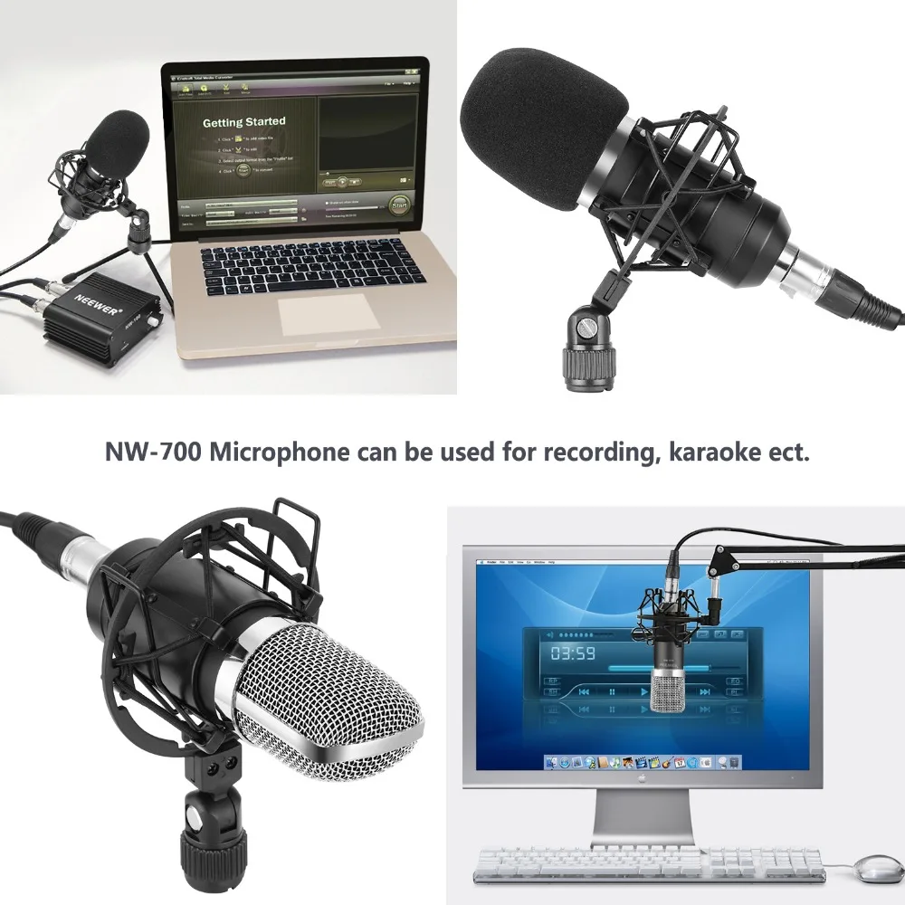 Neewer NW 7000 Профессиональный Студийный конденсаторный микрофон + регулируемая