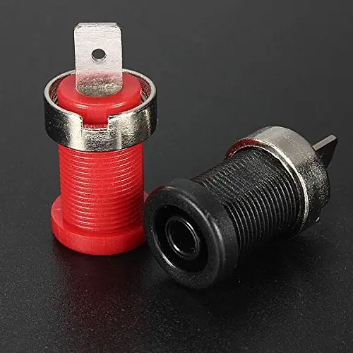 200pcs Binding Post Banana Jack connector for 4mm Safety protection Plug Red + Black | Обустройство дома