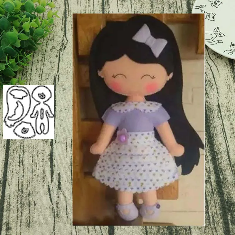 Металлический Трафаретный вырубной штамп cut создать девочка улыбка детства