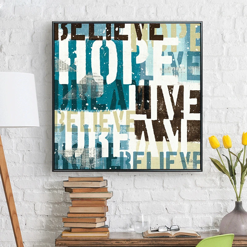 Винтажный вдохновляющий постер на английском языке с надписями современный