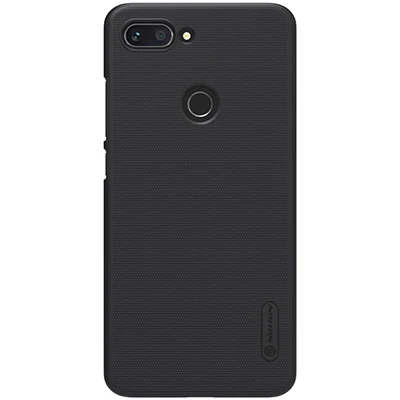 Черный Чехол для Xiaomi Mi 8 lite NILLKIN Super Frosted Shield PC жесткий чехол Подарочный держатель для телефона - Цвет: Черный