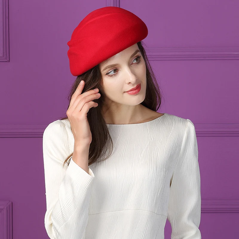 Женская шерстяная шапка Fedoras с куполом для девочек студенческие шляпы отдыха