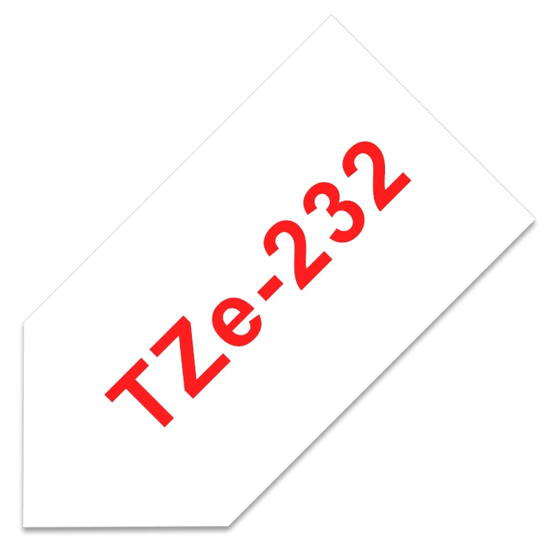 red on white TZe-231 ленты для этикеток для Brother P-touch 12 мм лента 1 шт. TZe 231 черная на белом tze Лента совместима с Brother PTH100 PTD210 - Цвет: red on white