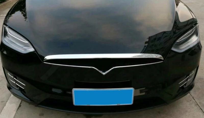 Для Tesla модель X 2016 2017 2018 ABS аксессуары снаружи передний головной крышка двигателя