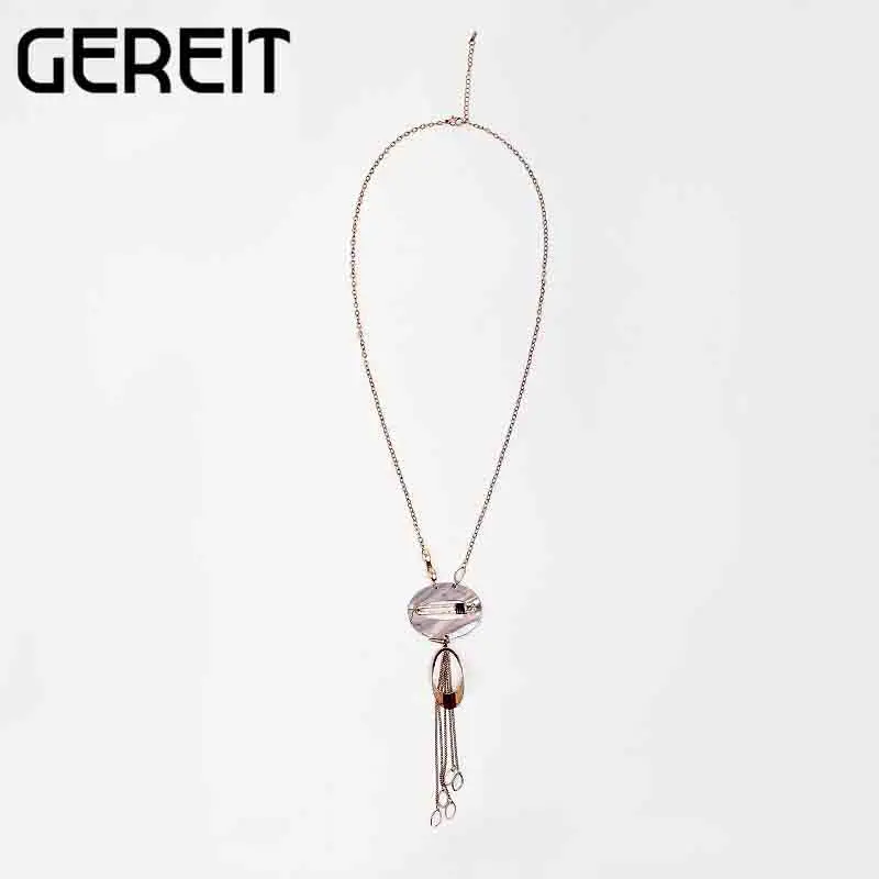 Gereit бижутерия новый Jewelry Винтаж металлический круг натуральный В виде ракушки