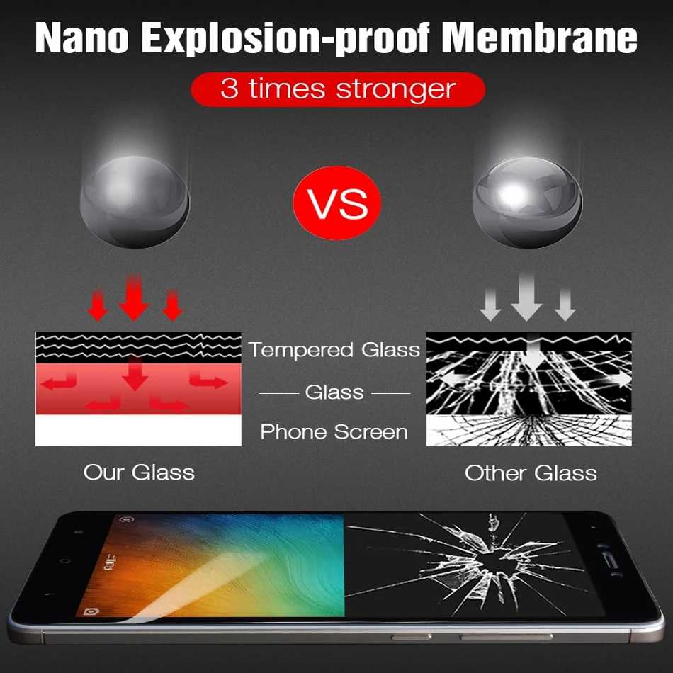 Для Xiaomi Redmi Note 7 9 H Взрывозащищенная защитная пленка из закаленного стекла с