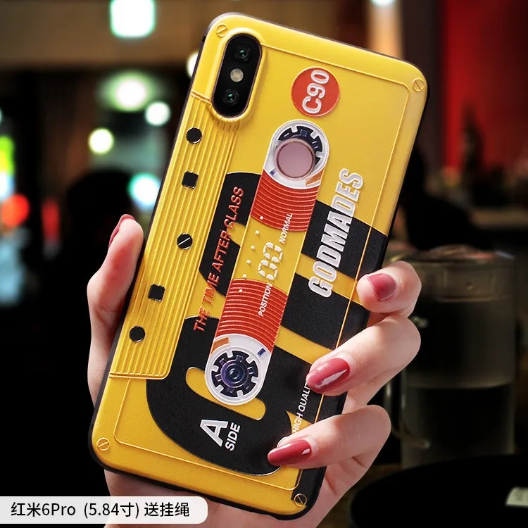 Ретро музыкальная лента Классическая Радио Лента рельефный чехол для Xiaomi Redmi 6 pro