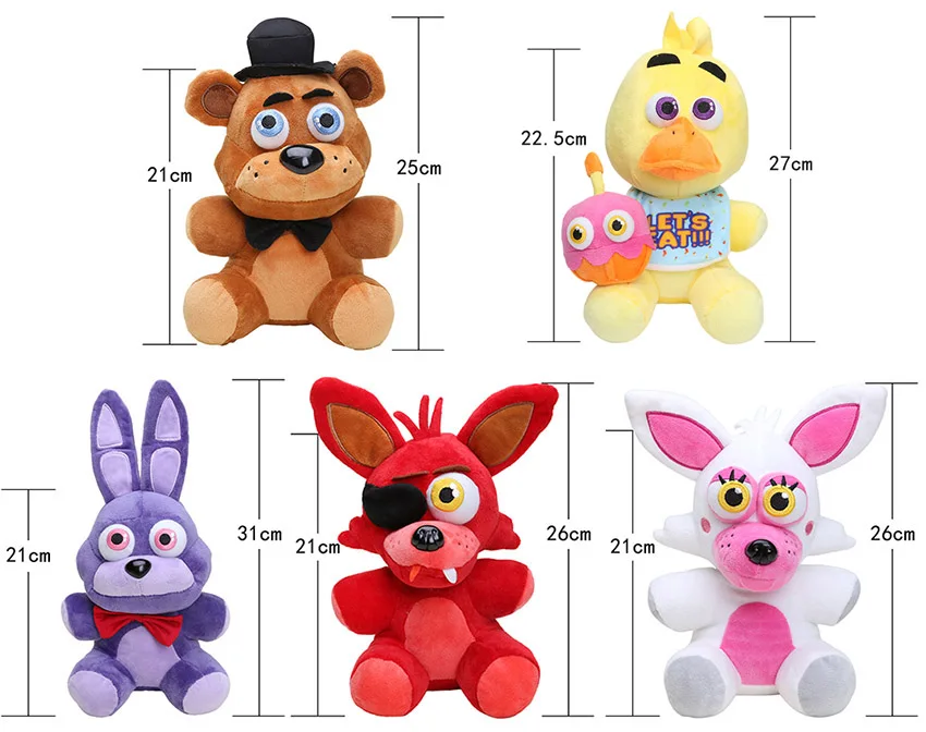 Новинка 25 см five nights at freddy's 4 FNAF мангл Фокси Фредди Fazbear хорошее качество плюшевая кукла игрушка