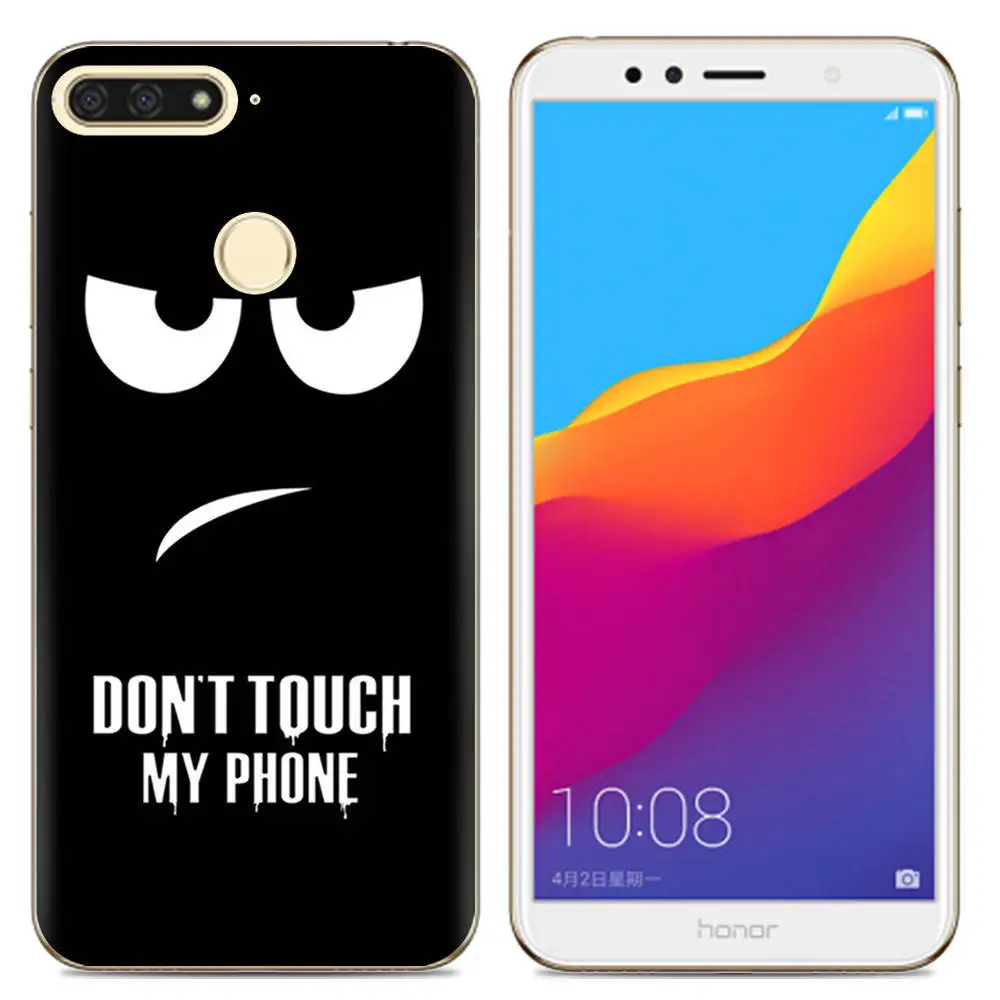 For Huawei Honor 7A Pro Case Soft Silicone TPU Transparent Printing Phone Back Protective Cover |