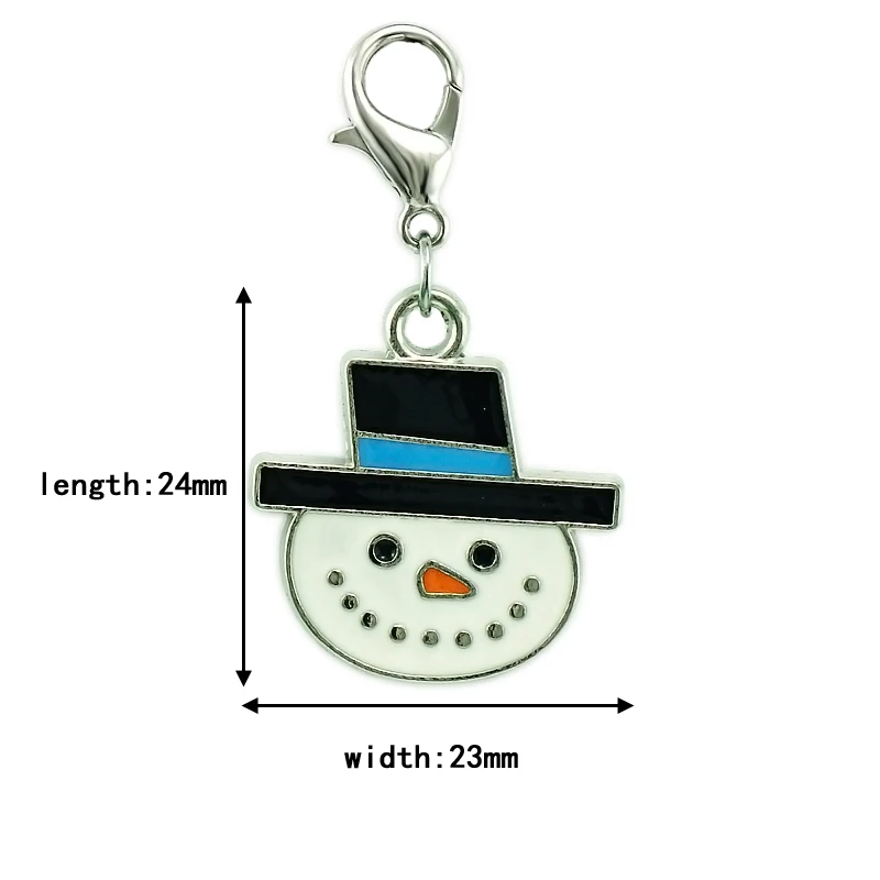 JINGLING рождественские украшения Омаров застежка Подвески шляпа из эмали снеговик