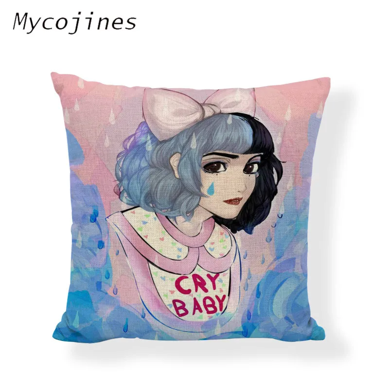 Melanie Martinez Crybaby, декоративные подушки, чехол для дома 45*45 см, наволочка из льняного материала, Дамское автомобильное кресло, кровать, Декор, аксессуары