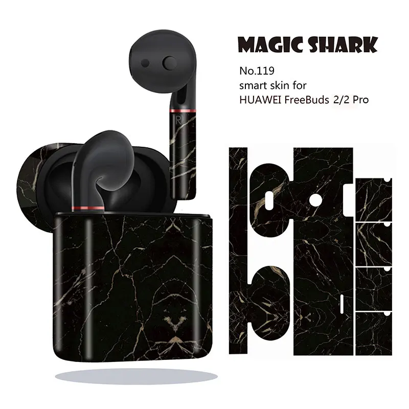 Новое поступление наушники Magic Shark с принтом мраморного камня чехол для HUAWEI Freebuds 2